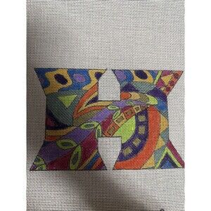 Needlepoint Canvas 8.5” X 5.5” 14ct Letter H
